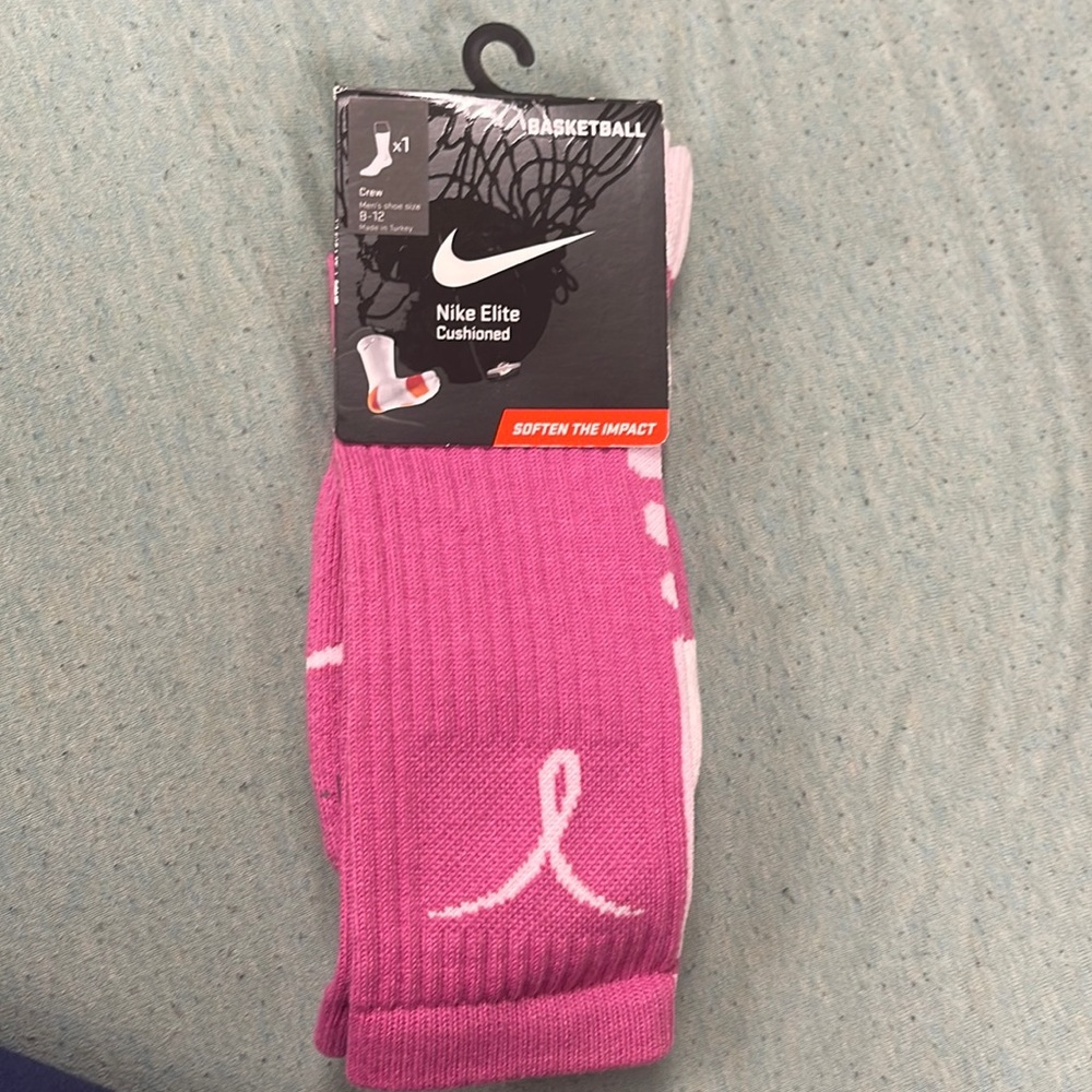 Nike Elite Breast Cancer Basketball Socks